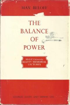 The balance of power / Max Beloff.